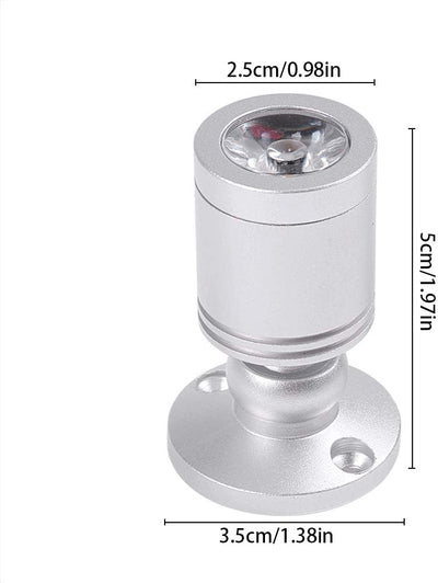 Klein LED Einbaustrahler 5 Stück 3W Mini led spot, 360° Schwenkbar, 230V Aluminium Deckenstrahler De