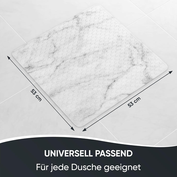 Sanilo Badematte 53 x 53 cm, rutschfeste Duschmatte für Dusche und Badewanne, Antirutschmatte maschi