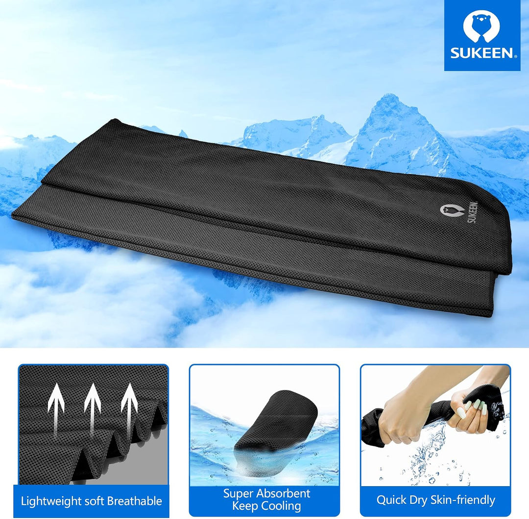 Sukeen Kühltuch Set, kühlendes Handtuch Kühltücher Hals, Handtuch kühlend, Cooling Towel, Kühltücher