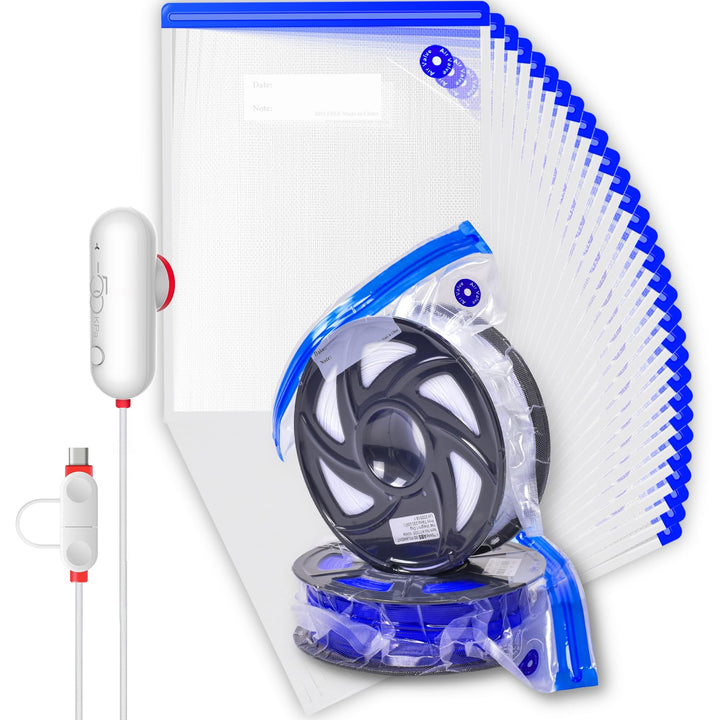 Vakuum-Filament-Kit (30 × 34 cm) mit USB-Pumpe & 30 Beuteln – Wiederverwendbar | Staub- & Feuchtigke