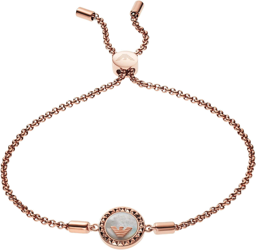 Emporio Armani Armband Für Frauen, Länge: 165-235mm / Grösse: 12X12X3mm Rose Gold Edelstahlarmband,