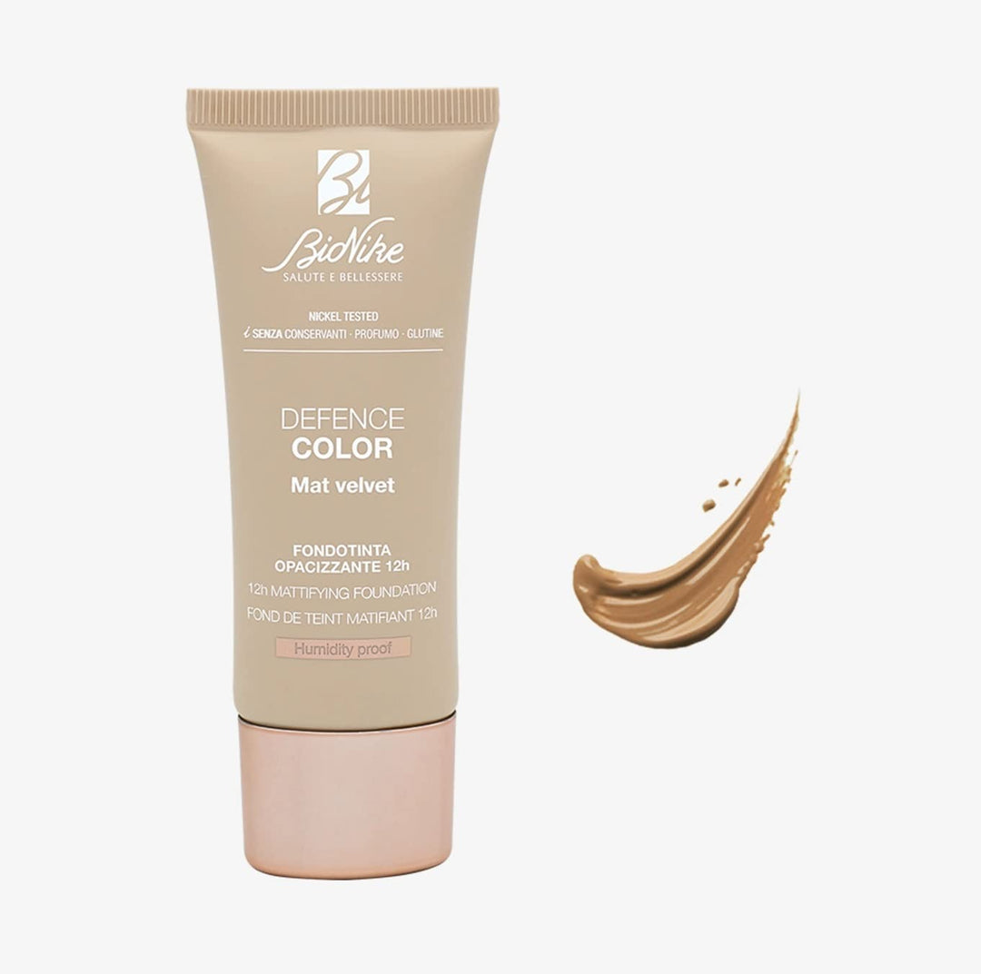 Bionike Defence Color Foundation Mat Velvet Mattierend 12h Matt-Effekt SPF 15 für Mischhaut und fett