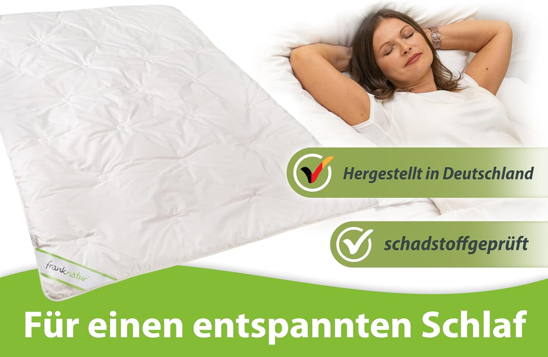 franknatur Winterdecke Bettdecke 240x220 Lyocell Tencel Bio Baumwolle Decke Winter Winterdecke 240 x