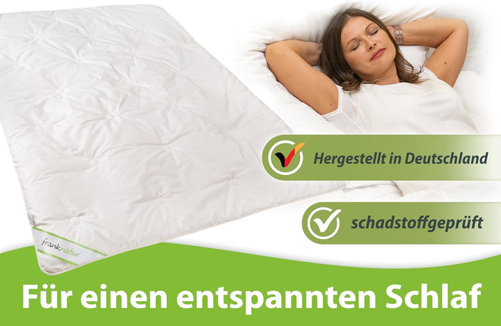 franknatur Winterdecke Bettdecke 240x220 Lyocell Tencel Bio Baumwolle Decke Winter Winterdecke 240 x