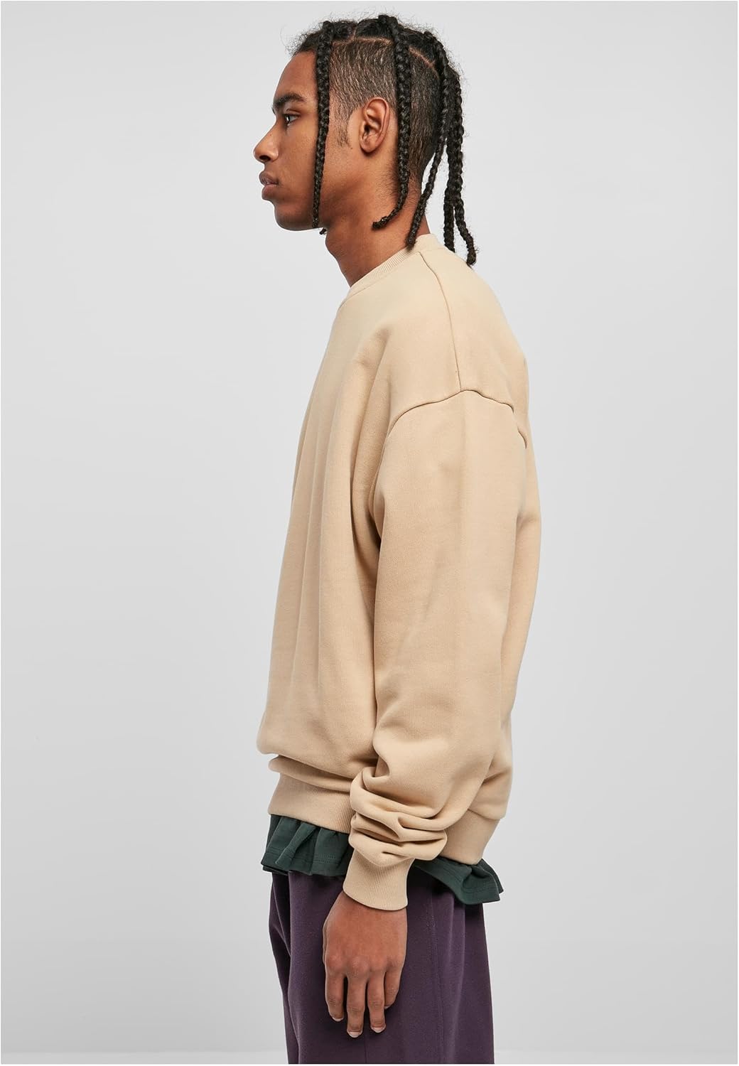 Urban Classics Herren Sweatshirt Ultra Heavy Crew aus Baumwolle, Rundhalsausschnitt, erhältlich in 4