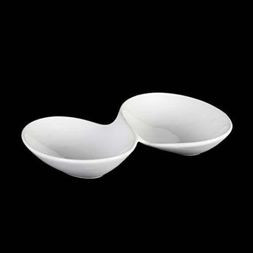 Holst Porzellan MP 128 PACK 6, Porzellan Doppel-Eisschale 27 cm / 0,35 l, weiss, 26.5 x 16.5 x 4 cm,