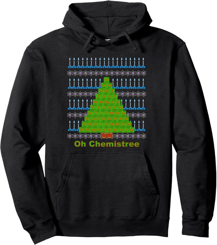 Chemistree Christmas Tree Ugly Gift Chemistry Periodic Table Pullover Hoodie