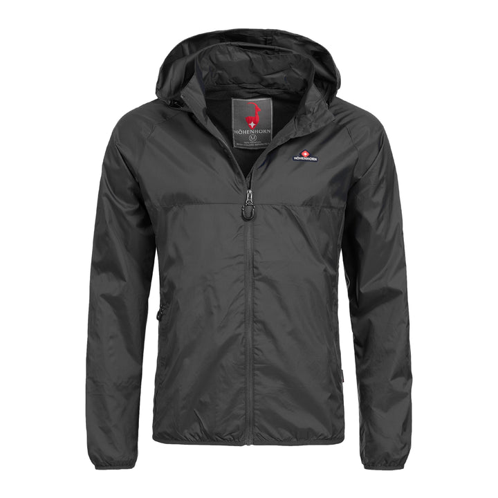 Höhenhorn Rigi Herren Regen Jacke Outdoor Rain Freizeitjacke Kapuze Regenjacke 3XL Midnight-Black, 3