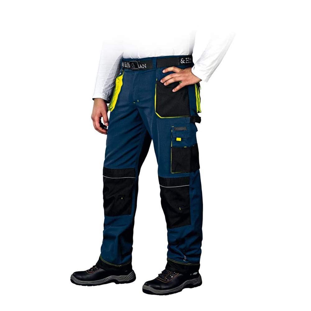 Leber &amp; Hollman Herren Arbeitshose LH-FMN-T B, 65% Polyester 35% Baumwolle 270 g/m2, Bundhose mit Ta
