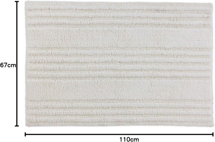 Schöner Wohnen Kollektion Badematte 67 x 110 cm – beidseitig verwendbar – waschbarer Badvorleger Cre