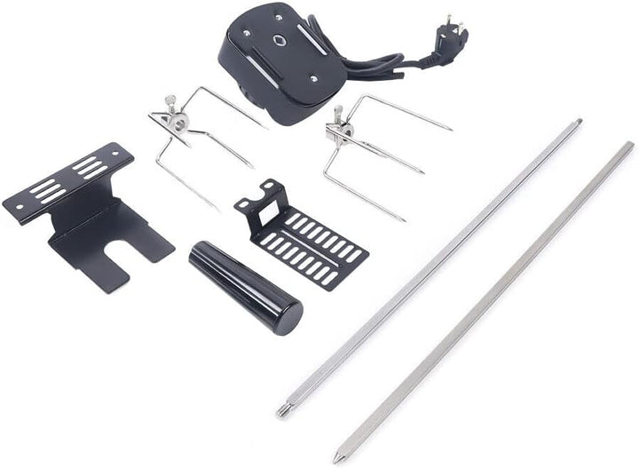 BBQ Grillspiess Edelstahl Motor Drehspiess geeignet für gleichmässiges Grillen von Fleisch und Gemüs