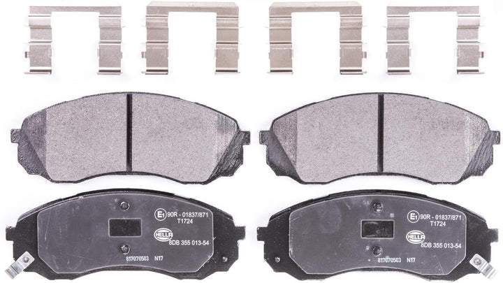 HELLA PAGID 8DB 355 013-541 Bremsbelagsatz - T1724 - Dicke/Stärke: 17.6mm - mit akustischer Verschle