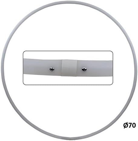 HOOPOMANIA Hula Hoop Rohling 16mm [Ø60/70/80/90/100cm - HDPE] – Hula Hoop selbst gestalten Weiss Ø70