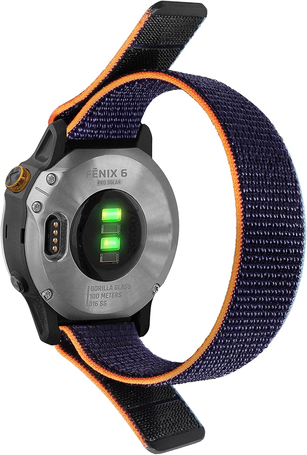 TOPsic 22mm Armband Kompatibel mit Fenix 5/Fenix 6, Klettverschluss Nylon Ersatzarmband Ultraleicht