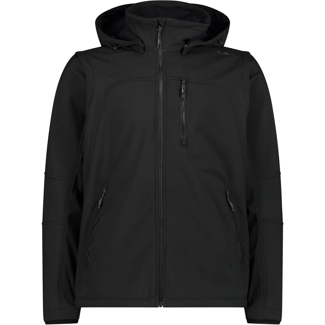 CMP – Man Jacket Snaps Hood With Detachble Sleeves 56 Schwarz, 56 Schwarz