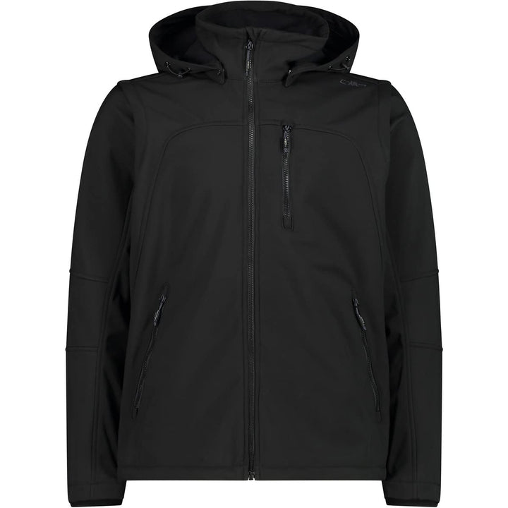 CMP – Man Jacket Snaps Hood With Detachble Sleeves 56 Schwarz, 56 Schwarz