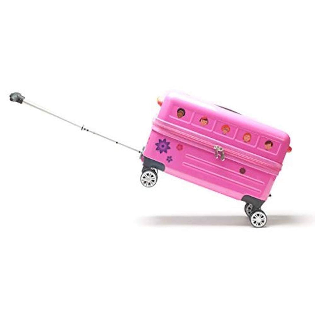 Travel Buddies Ride-On Pink Flower Bus, Blumenbus, Einheitsgrösse, Rutscher rosa Bus, Blumenbus