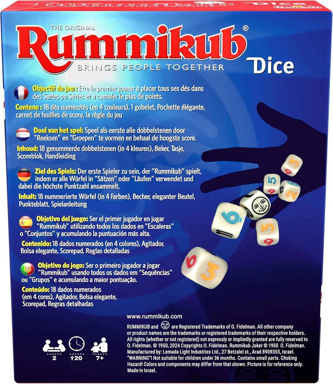 Goliath Rummikub Dice - Das Klassische Original-Würfelspiel für Erwachsene und Kinder ab 7 Jahren, B