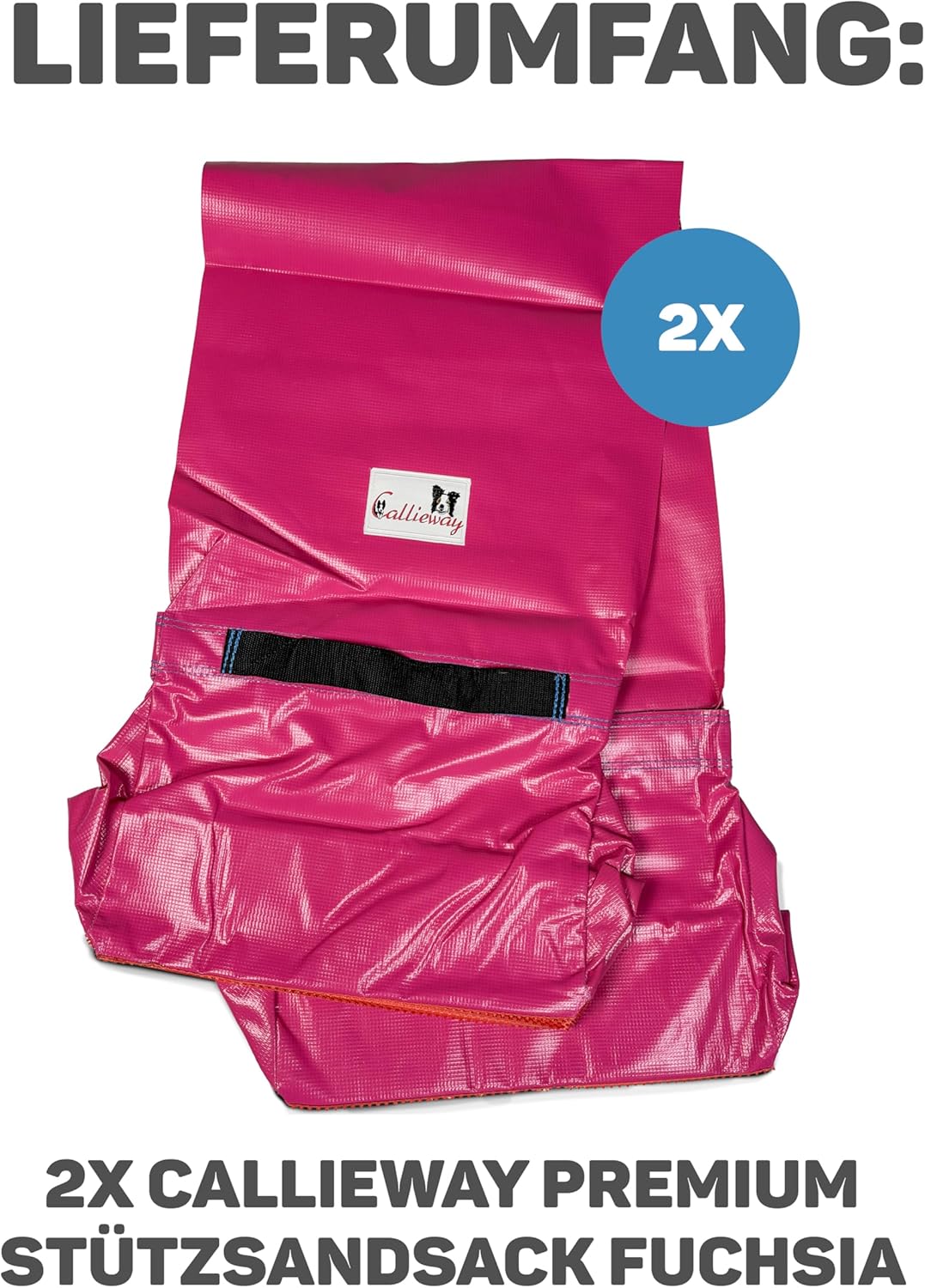 Callieway Premium Dog Agility Tunnel Stützsandsack (Doppelpack) mit Anti-Rutschsystem für Agility Tu