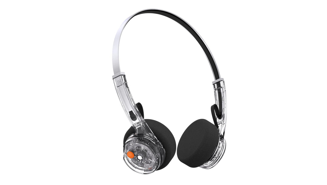 MONDO Freestyle On-Ear Bluetooth Headphones, Transparent, Transparent