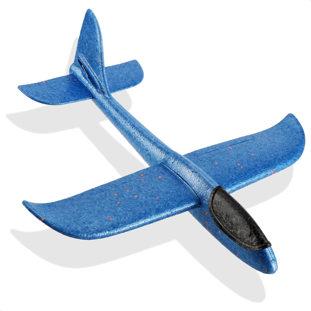 com-four® 30x Styroporflugzeug für Kinder und Erwachsene - stabiler Wurfgleiter mit Stecksystem - Se