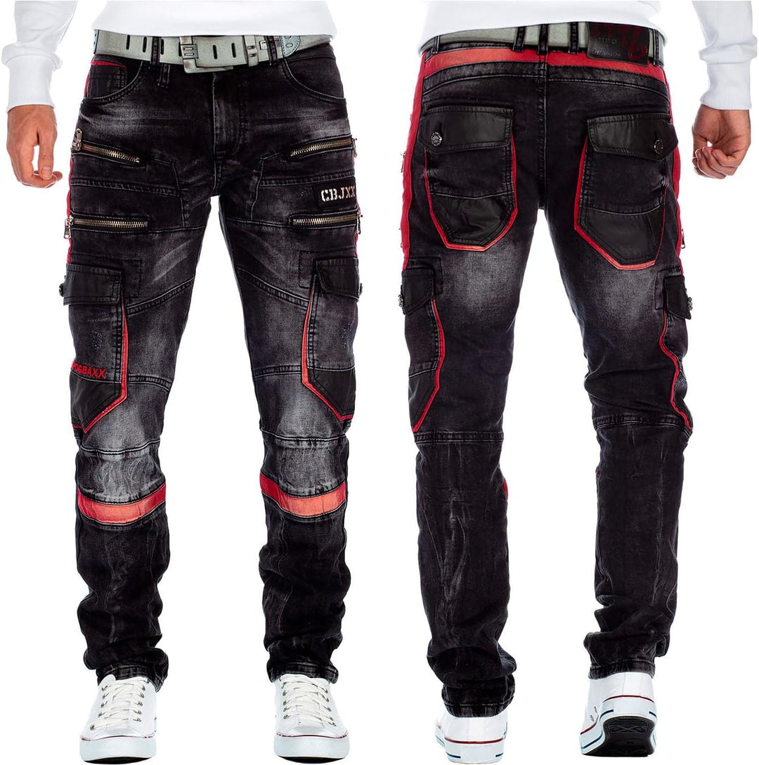 Cipo &amp; Baxx Herren Jeans A-001-cbhjs057 30W / 34L Obsidianschwarz, 30W / 34L Obsidianschwarz
