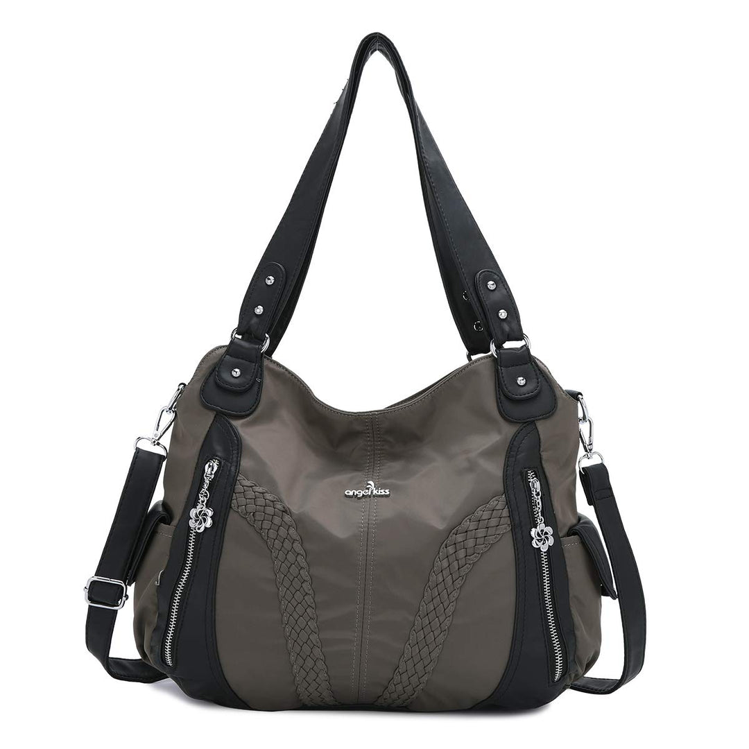 Angel Kiss Handtasche Damen Schultertasche Multifunktionale Umhängetaschen Wasserdicht PU Veganes Le
