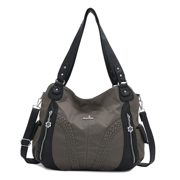 Angel Kiss Handtasche Damen Schultertasche Multifunktionale Umhängetaschen Wasserdicht PU Veganes Le