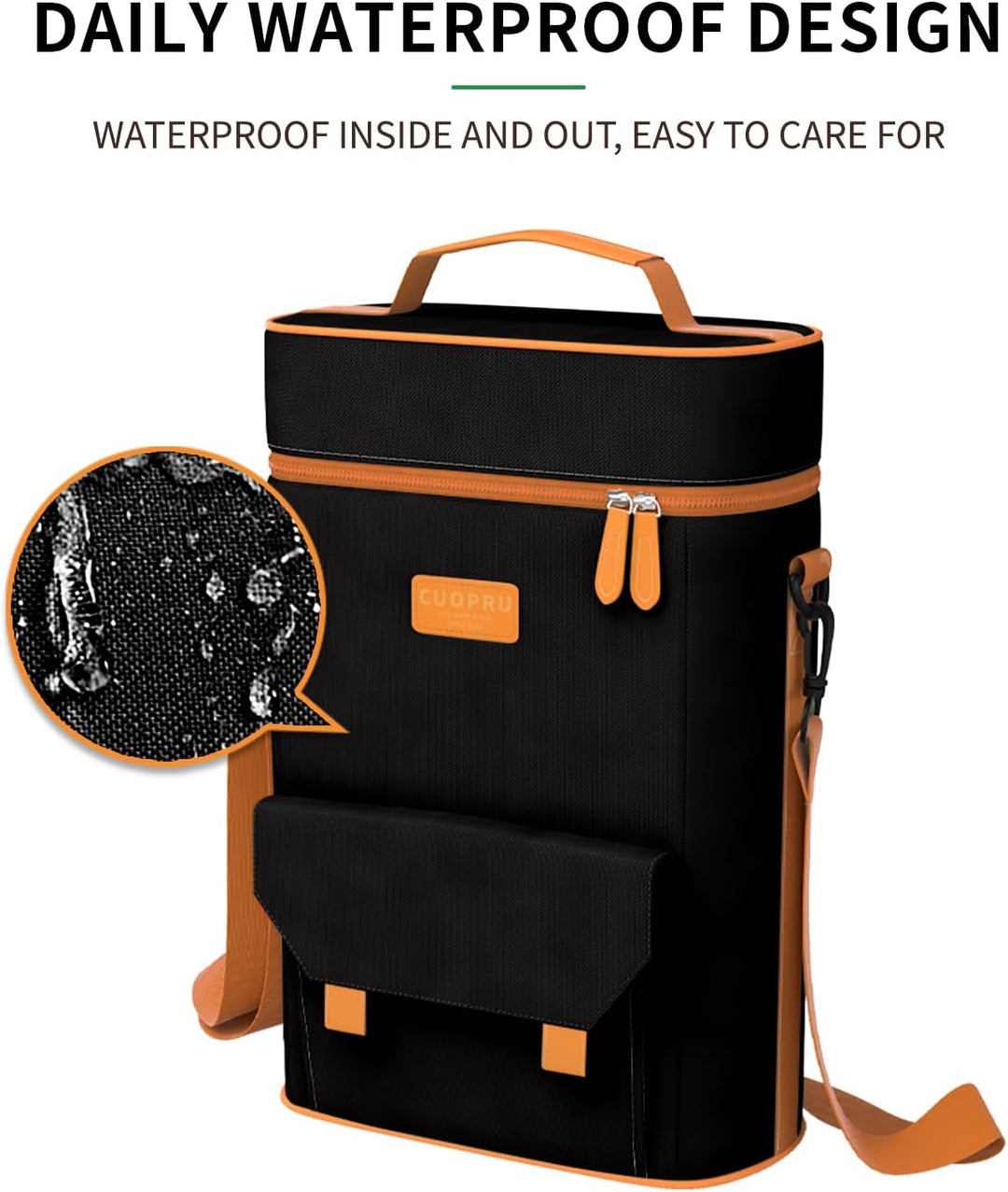 Premium Matero for Yerba Mate Kit – Doppellagig, wasserdicht, 2 Weinflaschentaschen, tragbare Traget