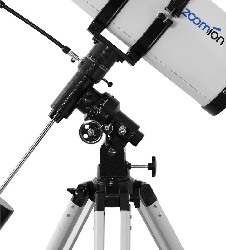 Zoomion Gravity 150/1400 EQ Astronomisches Spiegelteleskop Set mit Stativ, Montierung und Okulare fü