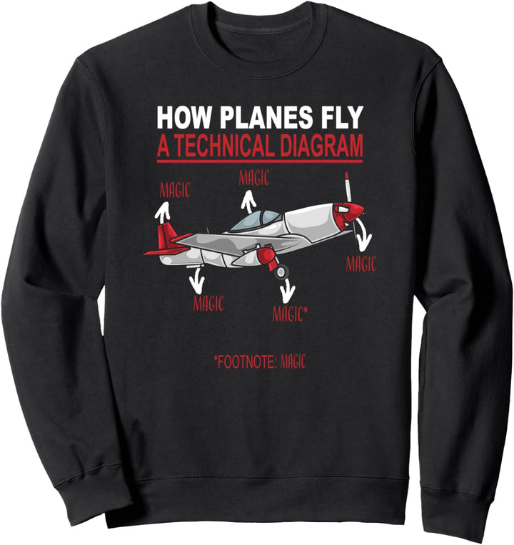Wie Flugzeuge fliegen - Luftfahrtingenieur - Turboprop Pilot Sweatshirt