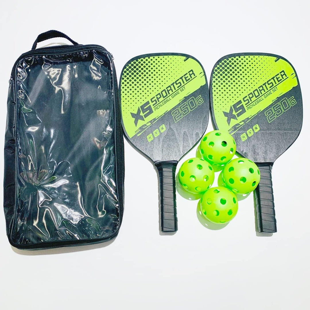 zalati Pickleball-Paddel, 2 Schläger, 4 Stück, Pickle-Ball mit Tragetasche, für Indoor- und Outdoor-