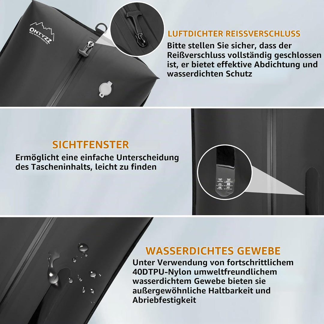 Vakuumbeutel für Kleidung Wiederverwendbar TPU Vakuumierbeutel mit Luftdichtem Ventil Reise Nylon Or