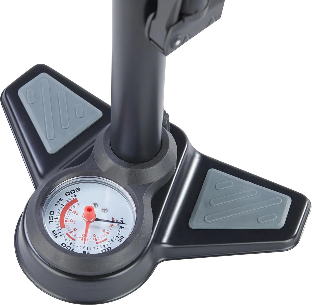 DANSI Standluftpumpe, Verschiedene Modelle, mit Adaptern, passend für alle gängigen Ventile, mit Man
