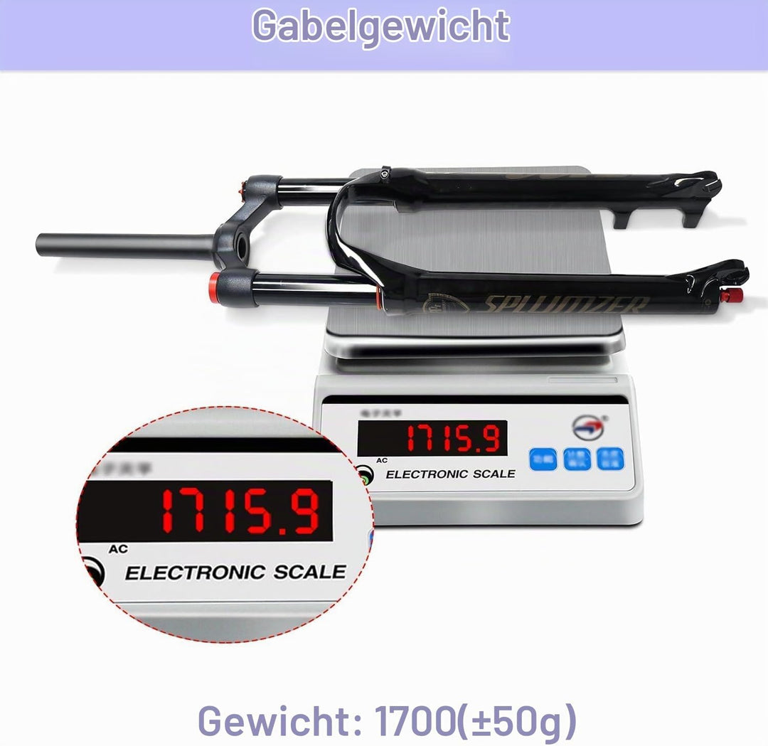 splumzer [EU Stock MTB Gabel 26 27,5 29 Zoll MTB Federgabel Federweg 100mm,1-1/8 Straight Tube/Taper