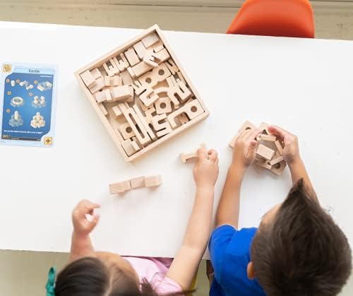 SumBlox Mini (Basic Set) - 80 Mini Holz Bausteine aus massiver Buche - Premium Zahlenbausteine Monte