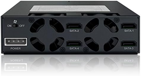 ICY DOCK Wechselrahmen für 4X 2,5 Zoll (6,4cm) SATA SSD/HDD in 1x 5,25 Zoll (13,3cm) - Vollmetall To