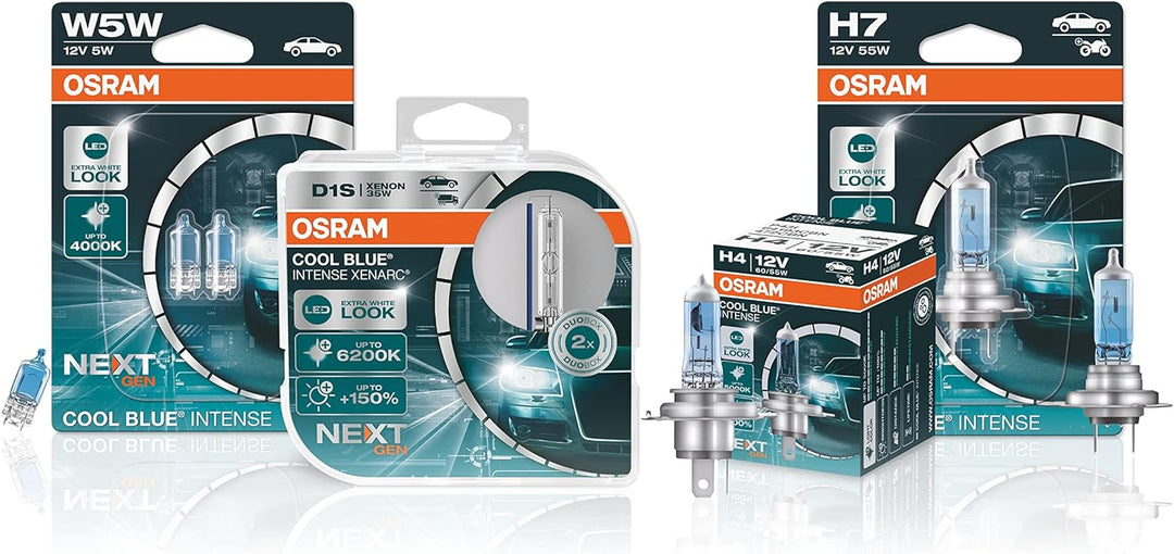 Osram COOL BLUE INTENSE H15, +20% mehr Helligkeit, bis zu 3.700K, Halogen-Scheinwerferlampe, LED-Loo