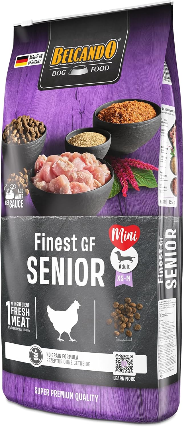 Belcando Finest GF Senior [12,5 kg] getreidefreies Hundefutter | Trockenfutter für empfindliche älte
