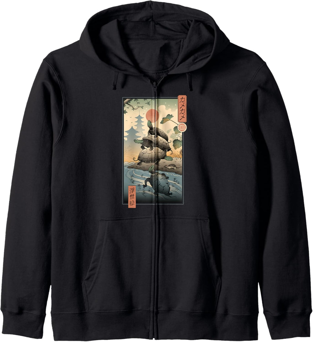 Kame Kame Ukiyo-e Kapuzenjacke