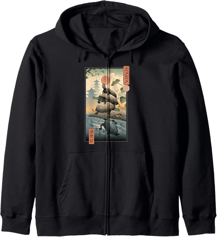 Kame Kame Ukiyo-e Kapuzenjacke