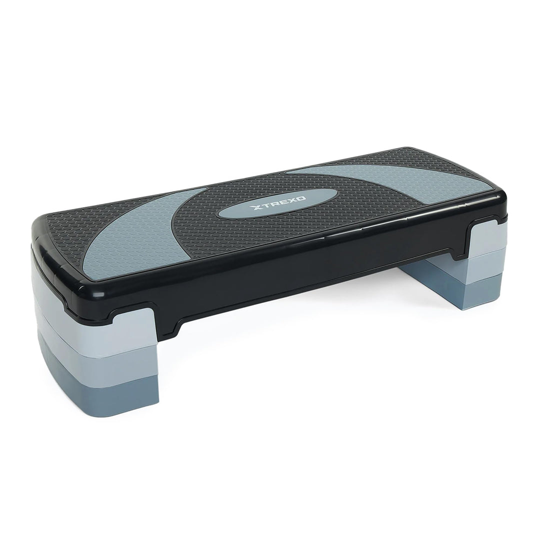 TREXO Aerobic Step 78 x 30 cm Für Cardio- und Fitnesstraining Höhenverstellbar 10-20 cm Langlebig au