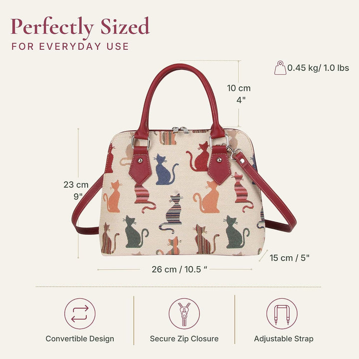 Signare Tapisserie Handtaschen Damen, Umhängetasche Damen, Schultertasche Damen mit Blumenmustern Fr