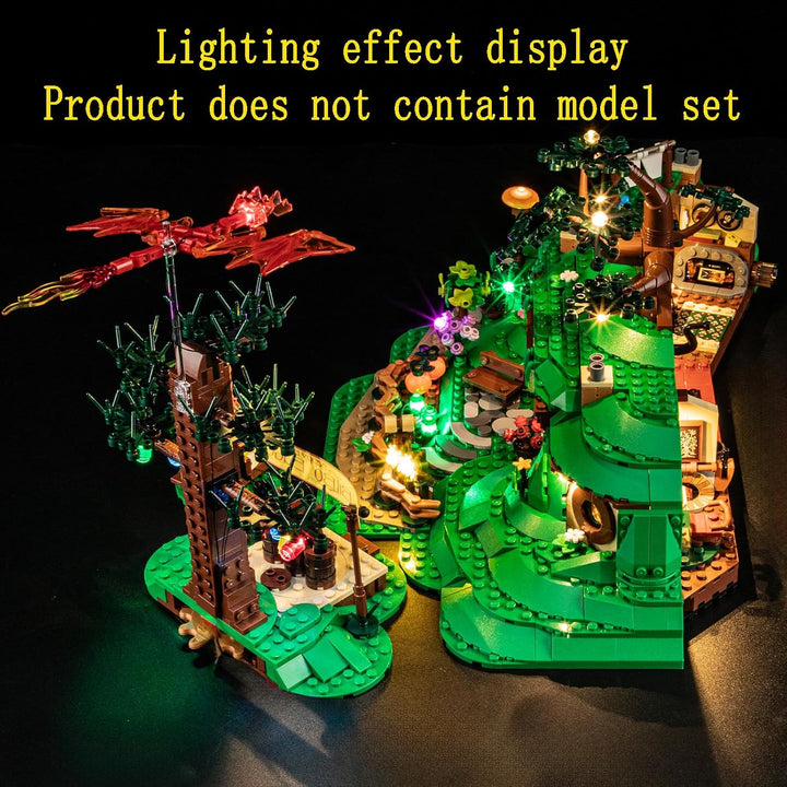 GEAMENT LED Licht-Set Kompatibel mit Lego Der Herr der Ringe: Das Auenland (The Shire) Icons 10354 B