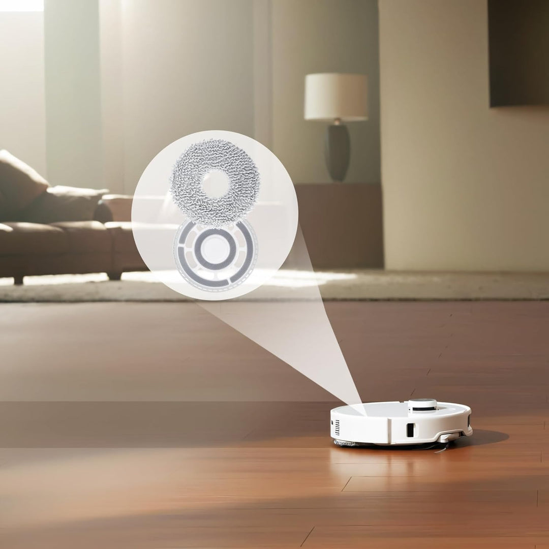 Mopptücher mit Ersatzhalterung, Wischplatten für Roborock QRevo Curv/QRevo Edge/Saros 10R/Qrevo S5V/