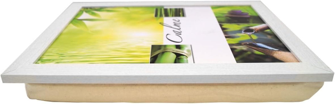 PrimoLiving Knietablett - 40 x 30 x 5 cm – Tablett als Laptopunterlage – Sofa oder Bett-Tablett in w