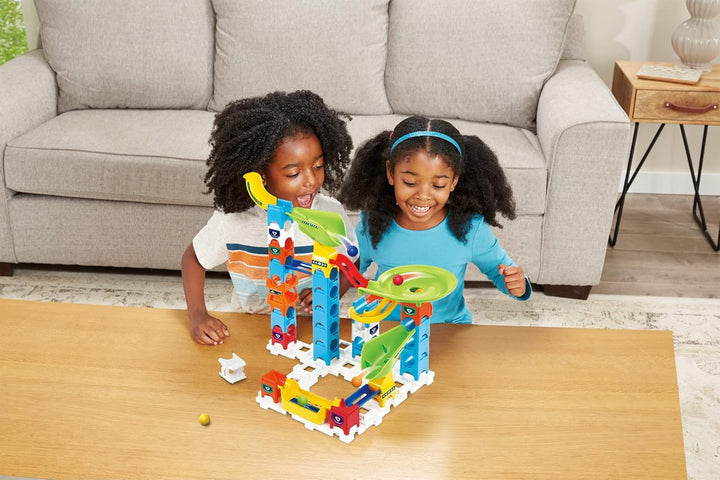 VTech 529603 Marble Rush Double Drop Set Murmelbahn-Bausatz, englische Version Doppeltes Tropfen-Set
