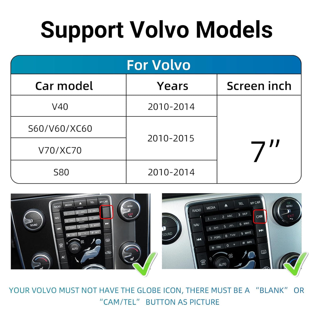 EZoneTronics Wireless CarPlay & Android Auto Retrofit Kit Decoder Box für Volvo V40 V60 S60 XC60 V70