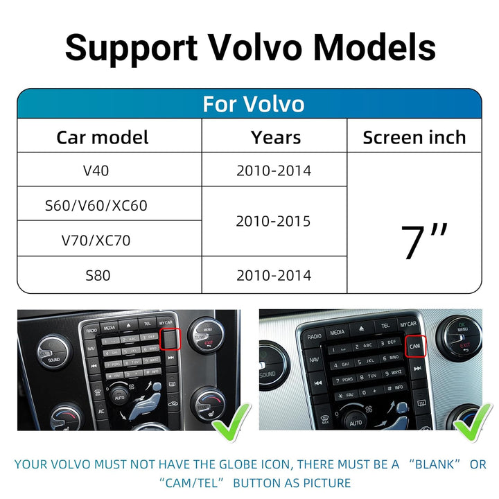 EZoneTronics Wireless CarPlay & Android Auto Retrofit Kit Decoder Box für Volvo V40 V60 S60 XC60 V70