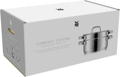 WMF Compact Cuisine Topfset Induktion 5-teilig, Kochtopf Set mit Glasdeckel, Cromargan Edelstahl pol